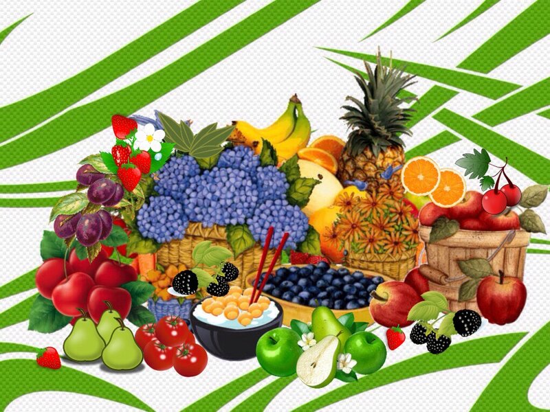 Assorted Fruits in Baskets