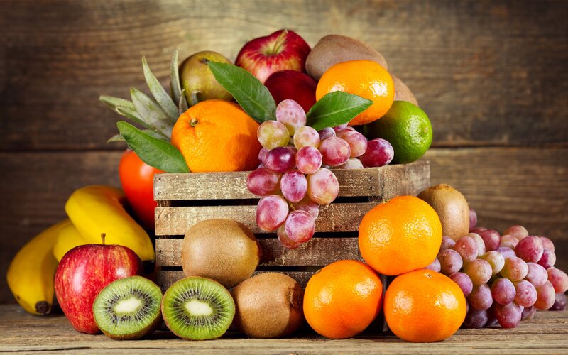 Assorted Fruits in Crate