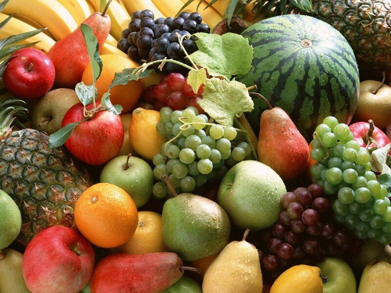 Assorted Fruits in Pile — Green