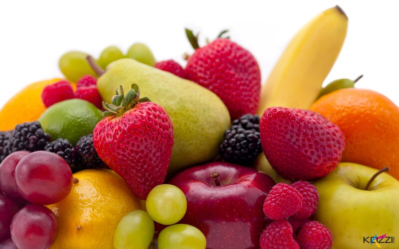 Assorted Fruits in Pile — Red