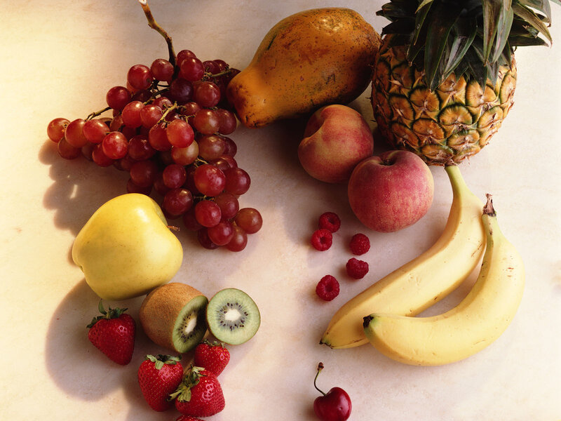 Assorted Fruits on Surface — Yellow