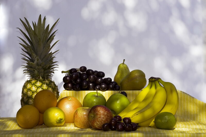 Assorted Fruits on Table — Yellow