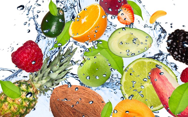 Assorted Fruits Splashing
