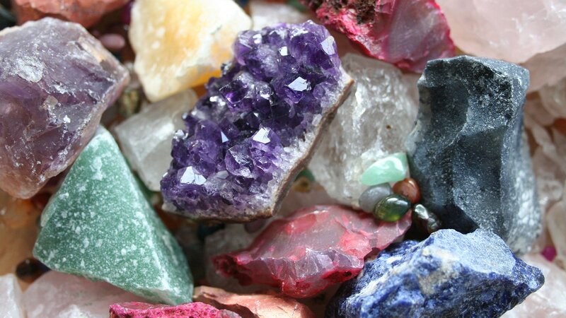 assorted gemstones and crystals