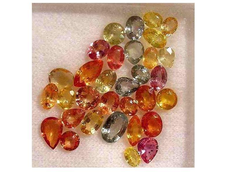 Assorted gemstones in various colors