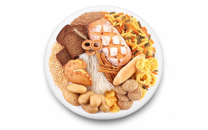 Assorted grains and breads