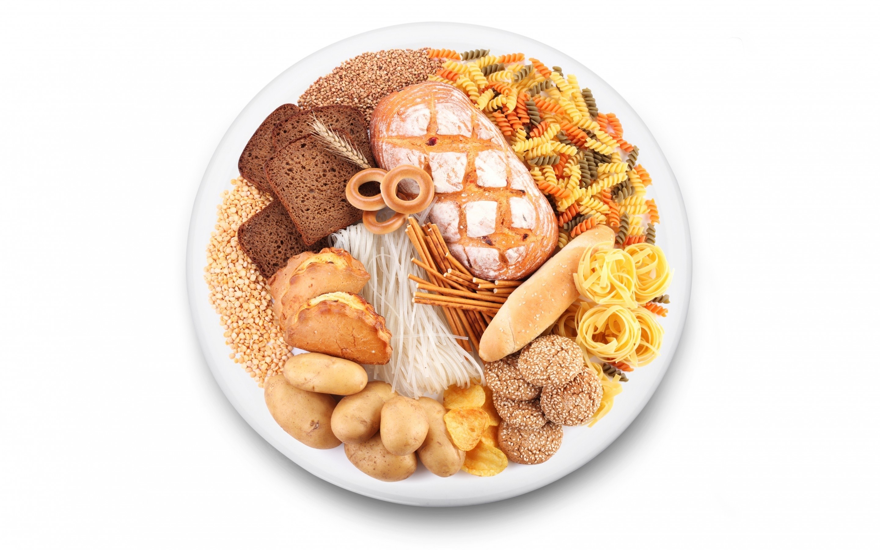 Assorted grains and breads
