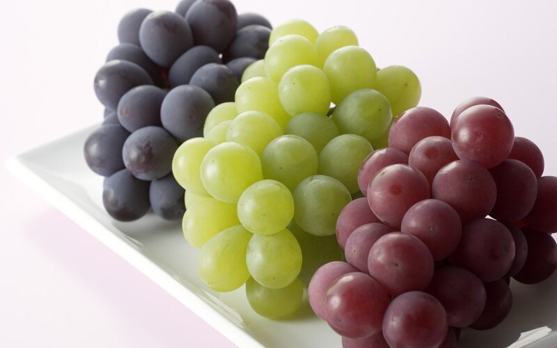 assorted grapes on a plate