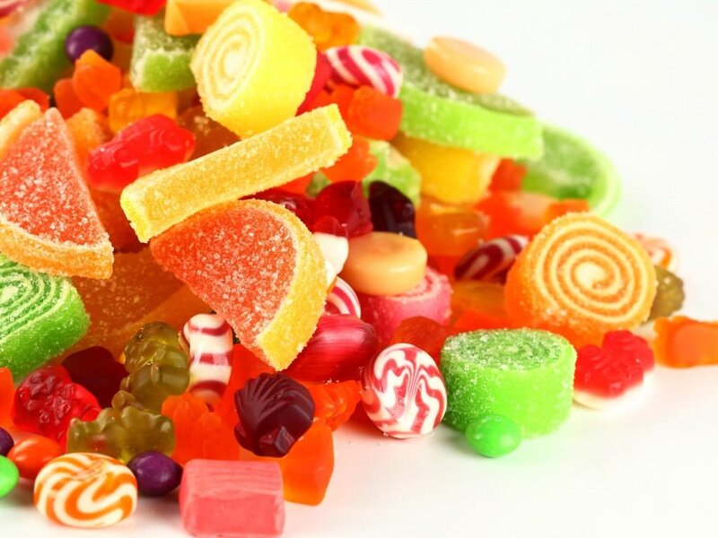 Assorted Gummy Candies — Red, Colorful