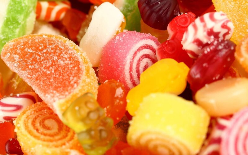 Assorted Gummy Candies — Yellow, Colorful