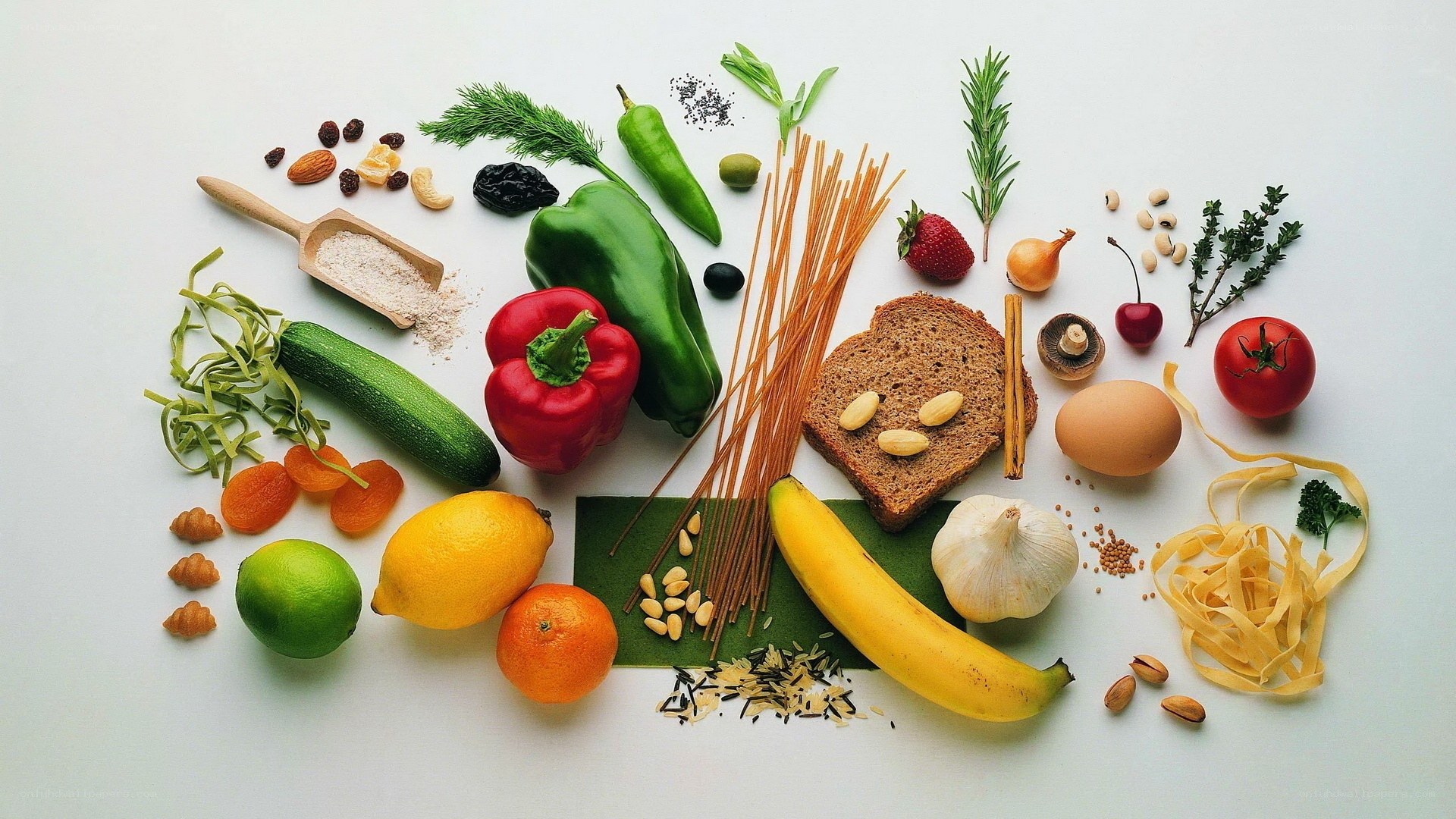Assorted healthy food ingredients