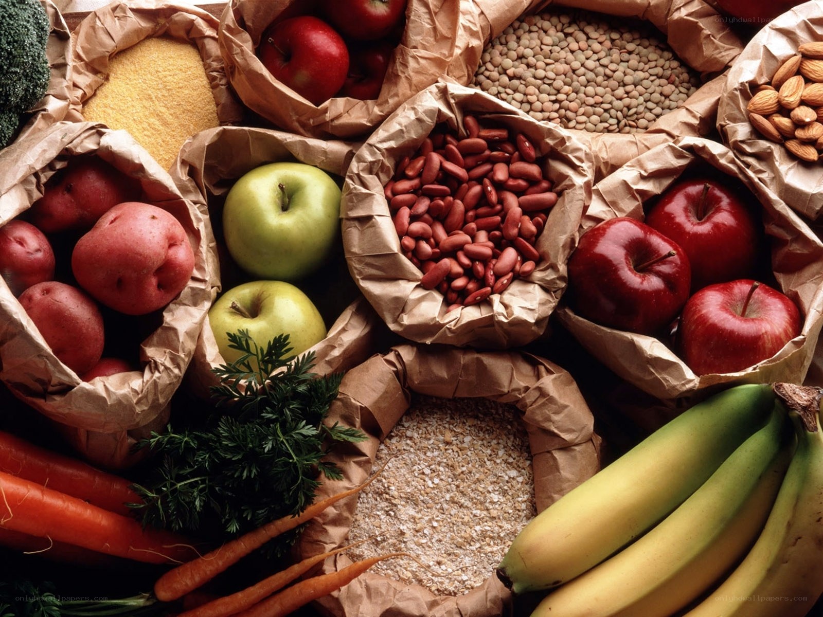 Assorted healthy foods