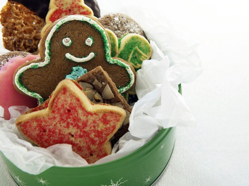 Assorted Holiday Cookies — Green, Festive