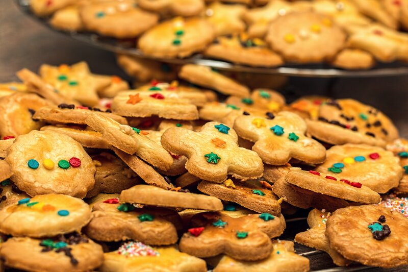 assorted holiday cookies