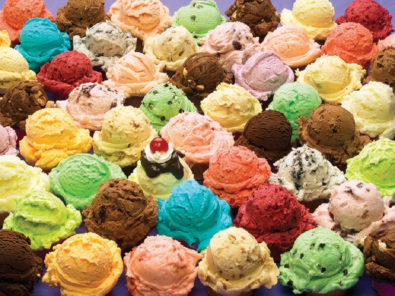 Assorted Ice Cream Scoops — Blue