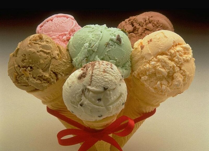 Assorted Ice Cream Scoops — Yellow