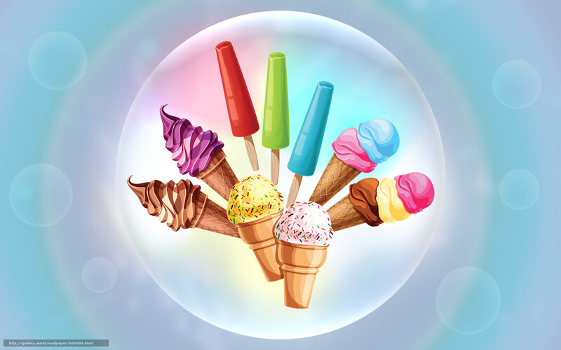 Assorted Ice Creams — Blue