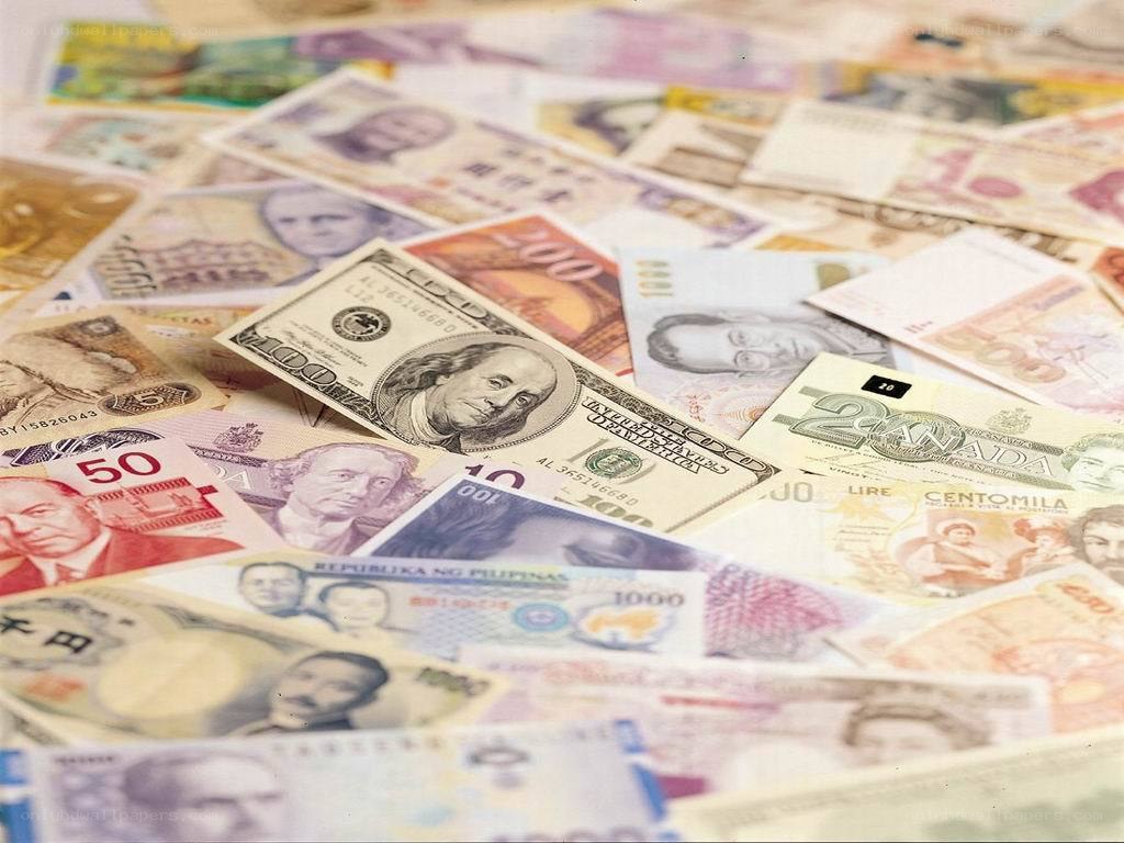 assorted international banknotes