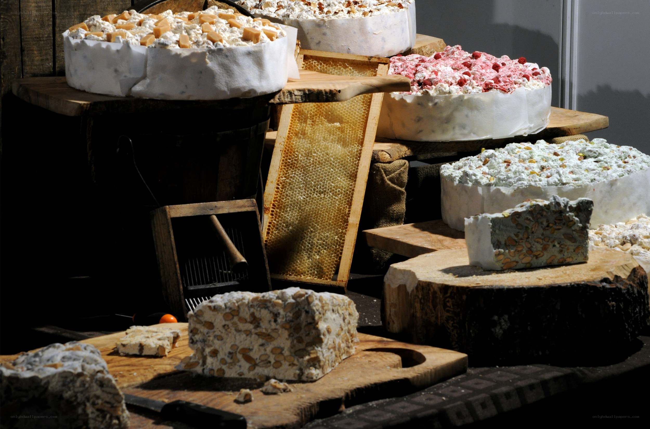 Assorted Italian sweets display