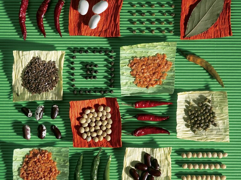 Assorted legumes and spices