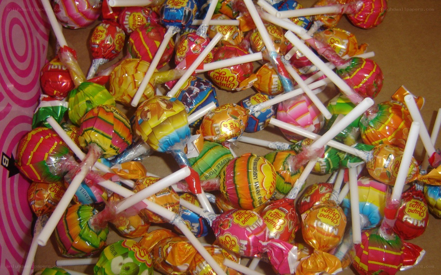 assorted lollipops in a box