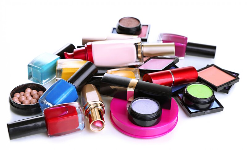 Assorted Makeup Products — White