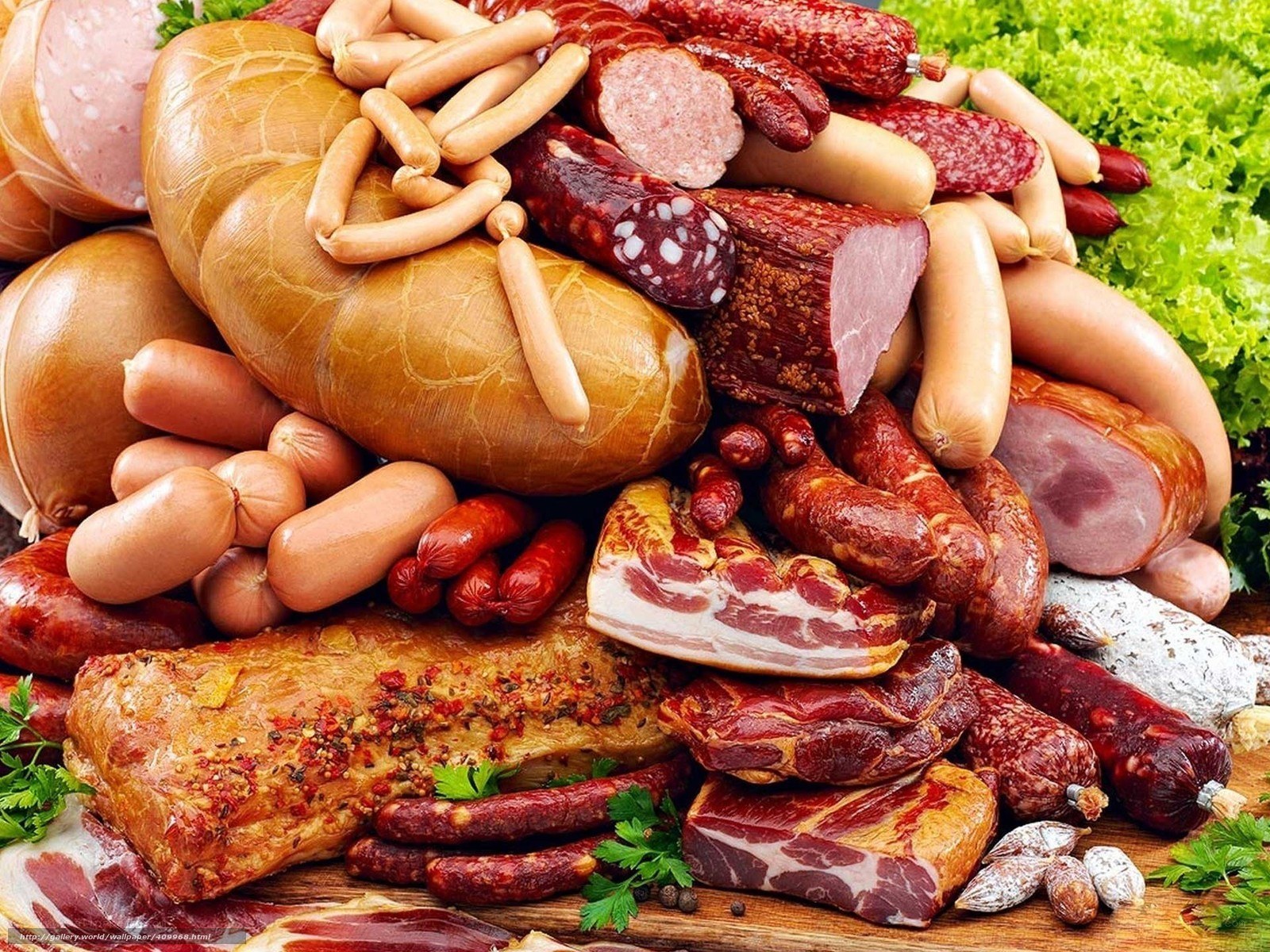 Assorted meats and sausages