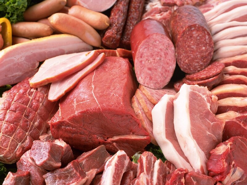 assorted meats and sausages