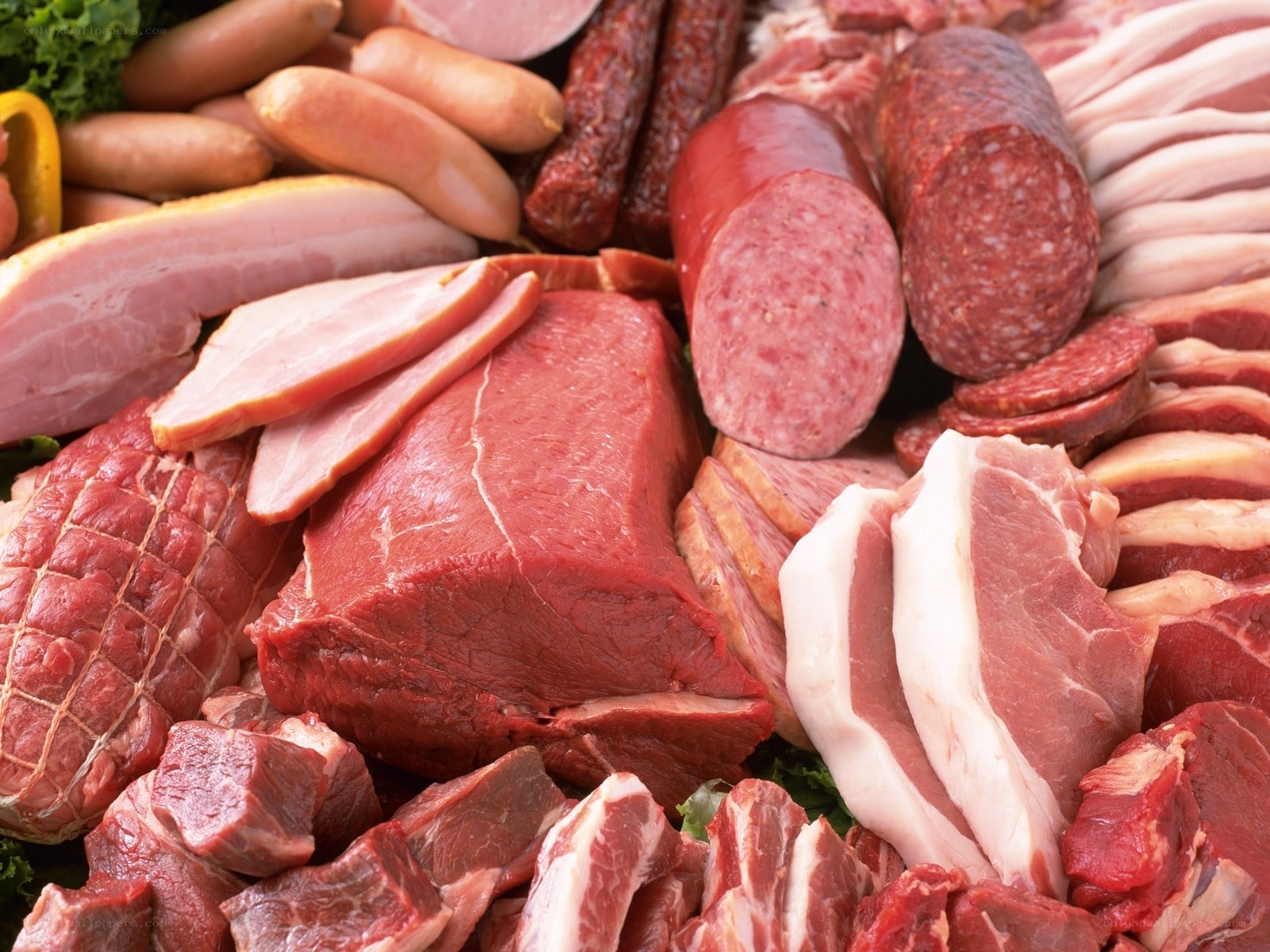 assorted meats and sausages