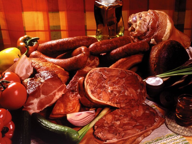 Assorted Meats and Vegetables — Red