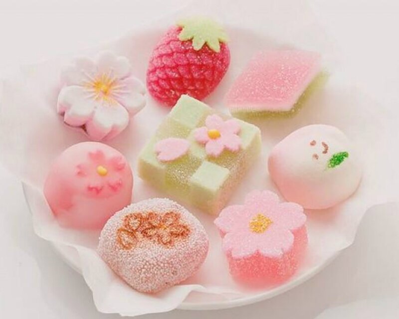 Assorted Mochi Sweets — Pink