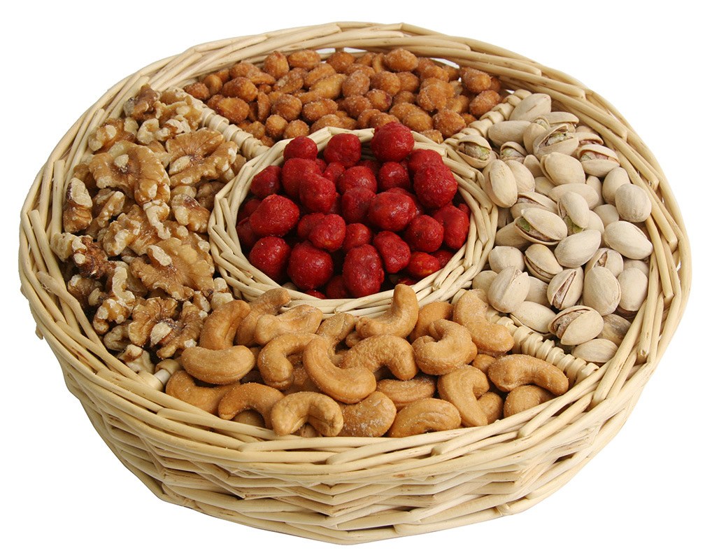 assorted nuts and dried fruit basket