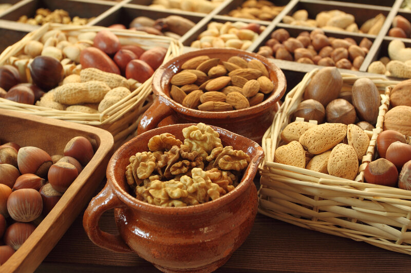 Assorted Nuts in Bowls