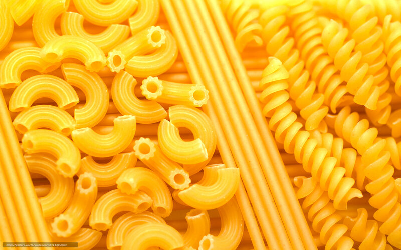 Assorted pasta types