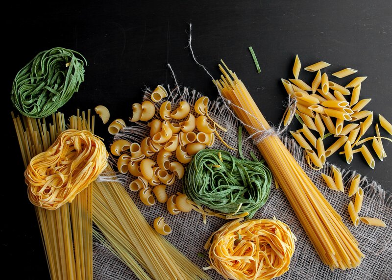 Assorted Pasta Types — Yellow, Neutral