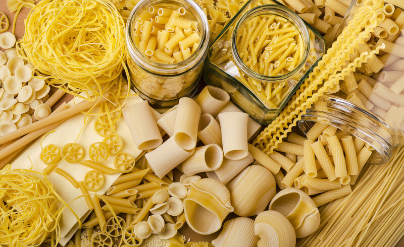 Assorted Pasta Types — Yellow