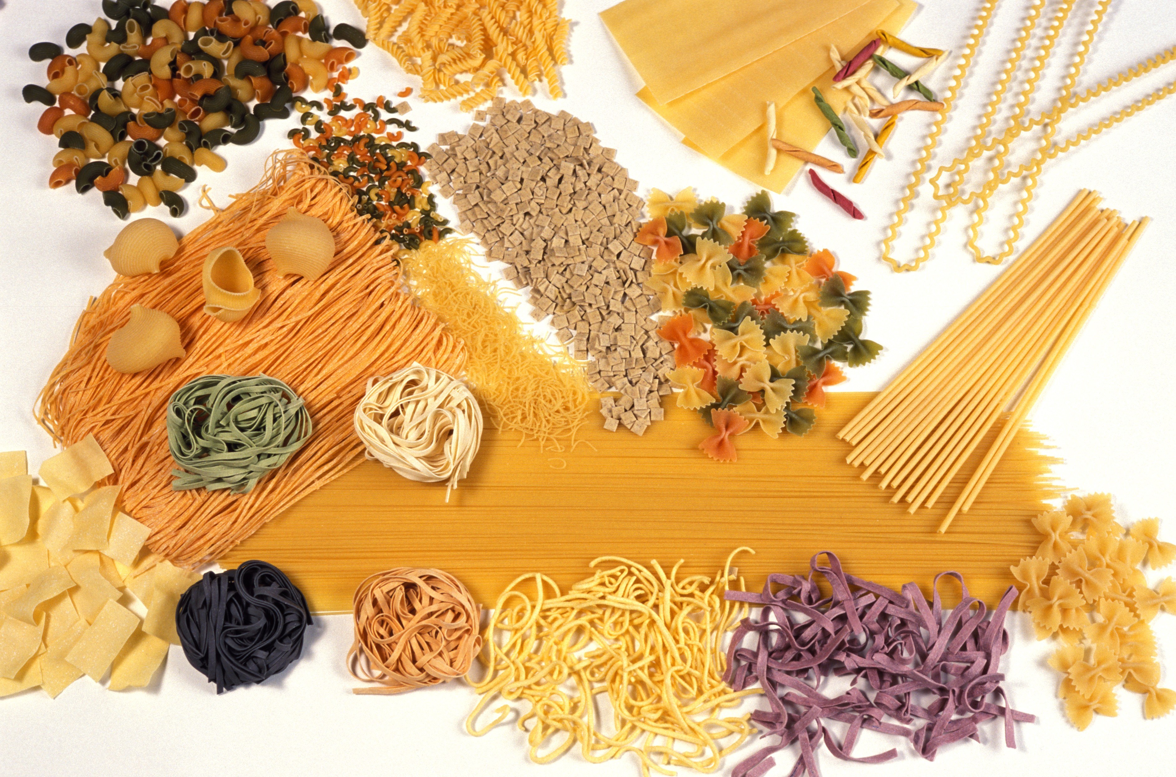 Assorted pasta varieties