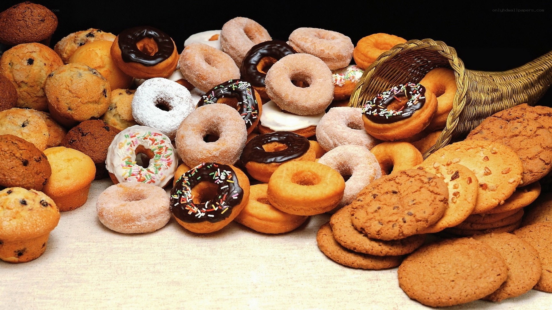 Assorted pastries and baked goods