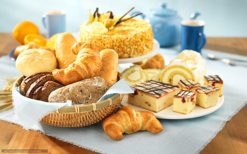 Assorted Pastries and Bread