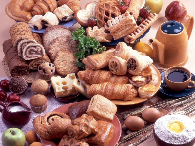Assorted Pastries and Breads — Brown, Abundant, Morning