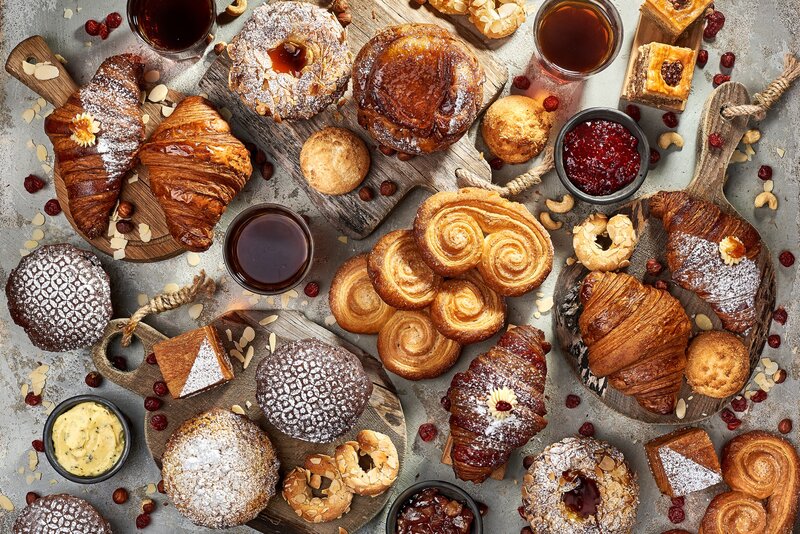 Assorted Pastries and Coffee