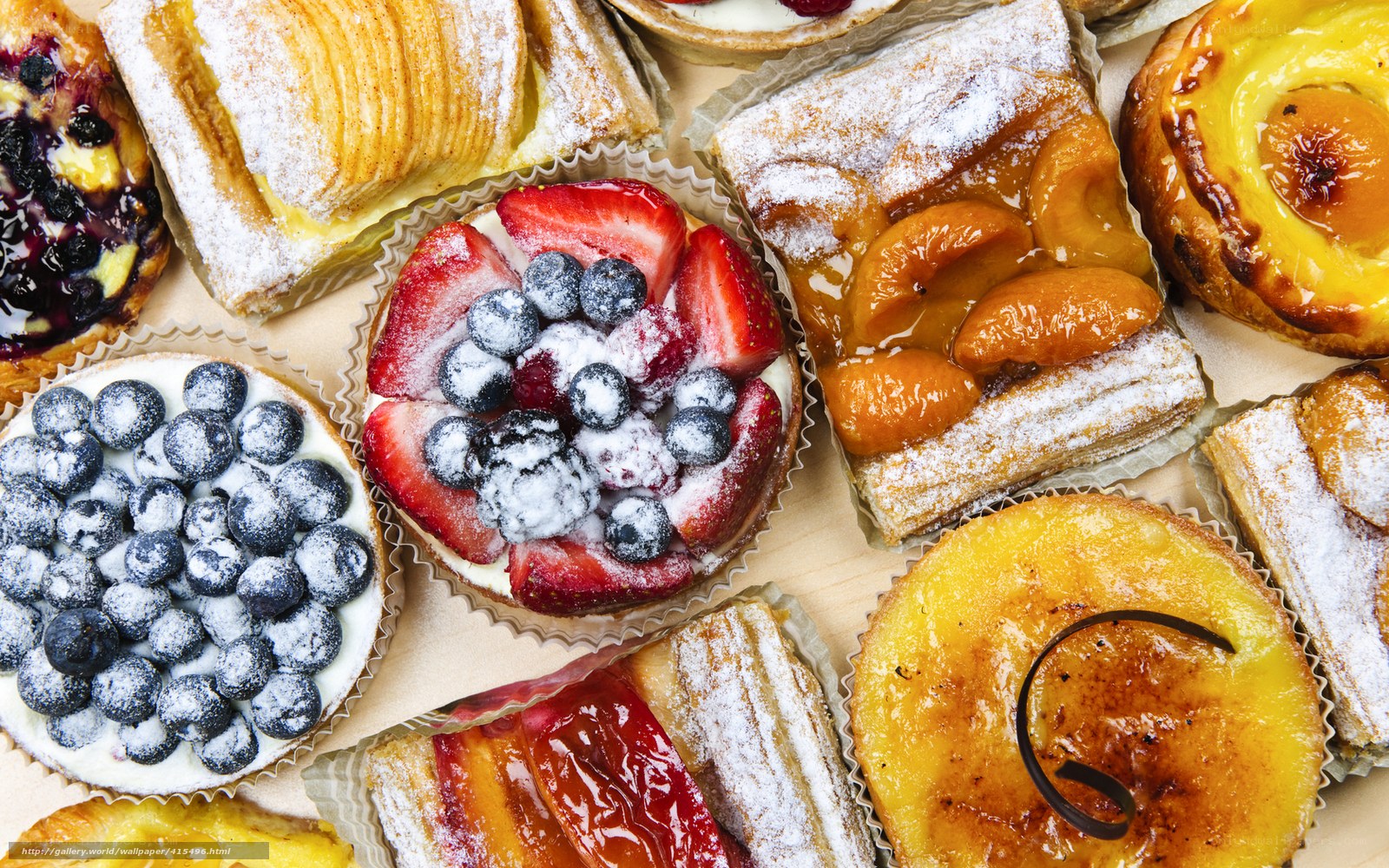 Assorted pastries and desserts
