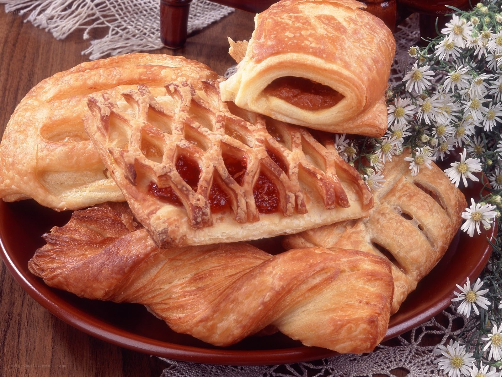Assorted pastries on a plate