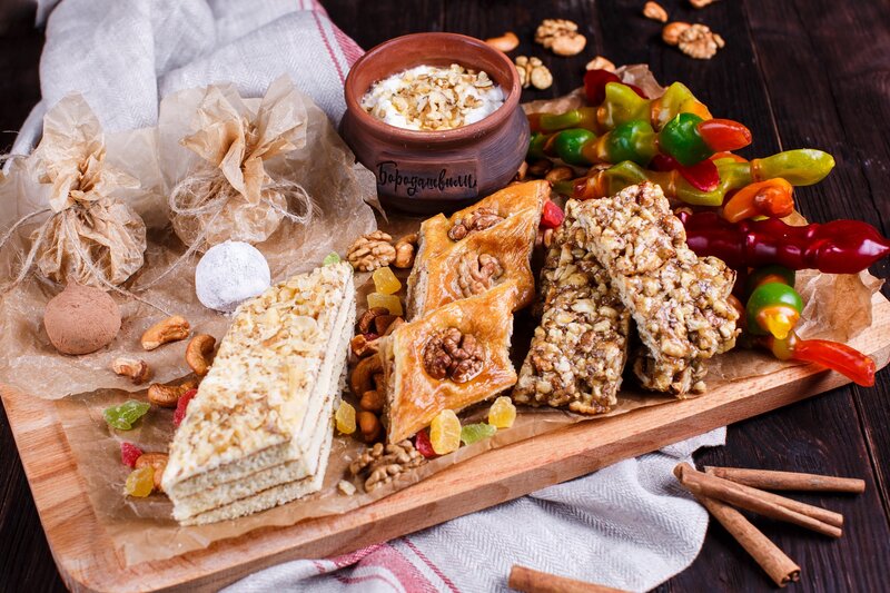 Assorted Pastries on Board