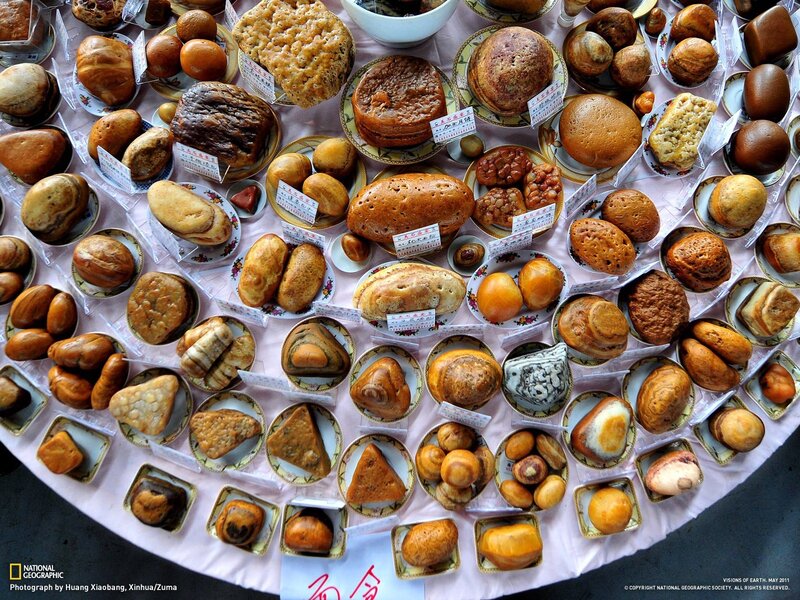 Assorted pastries on display