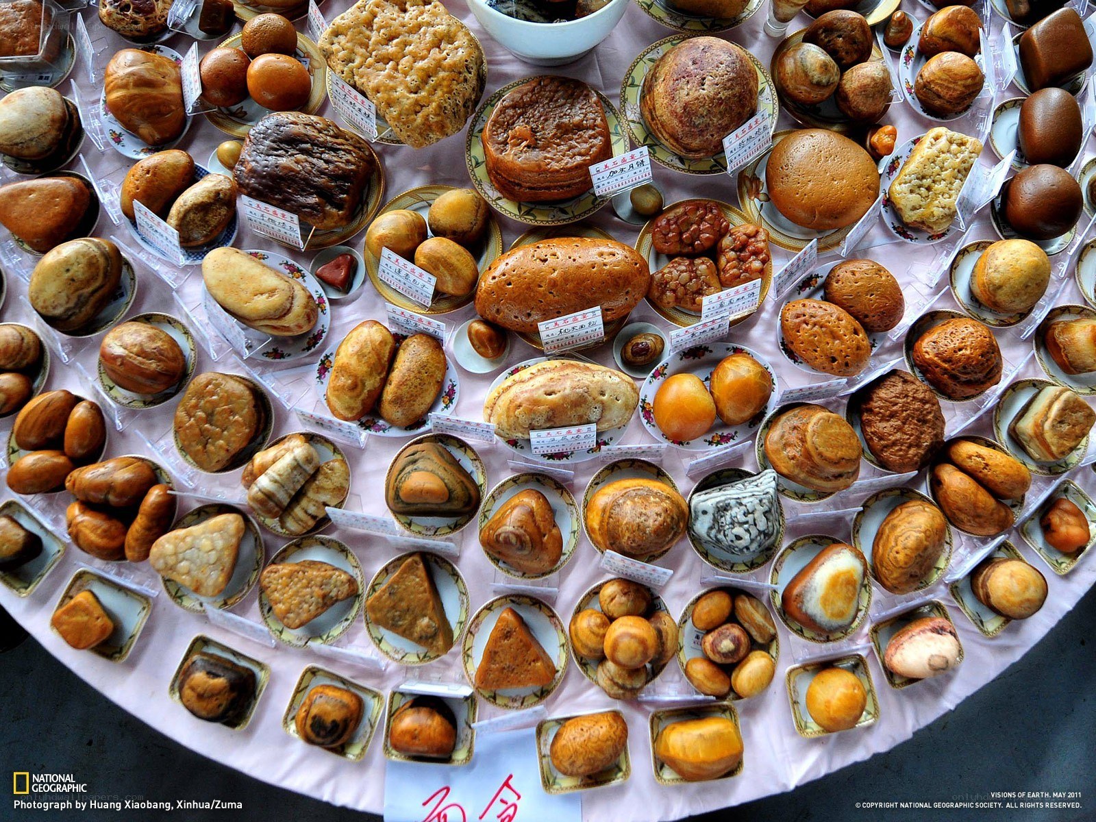 Assorted pastries on display