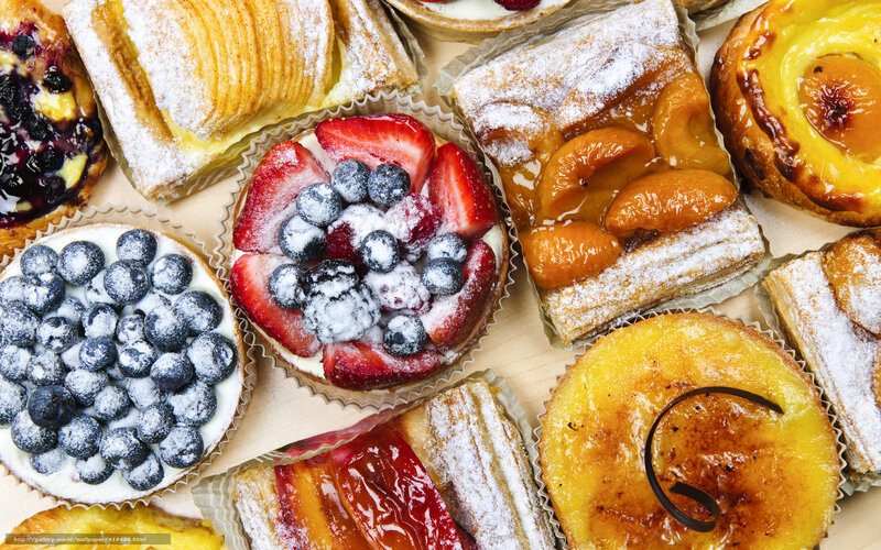 Assorted Pastries on Display — Yellow, Appetizing