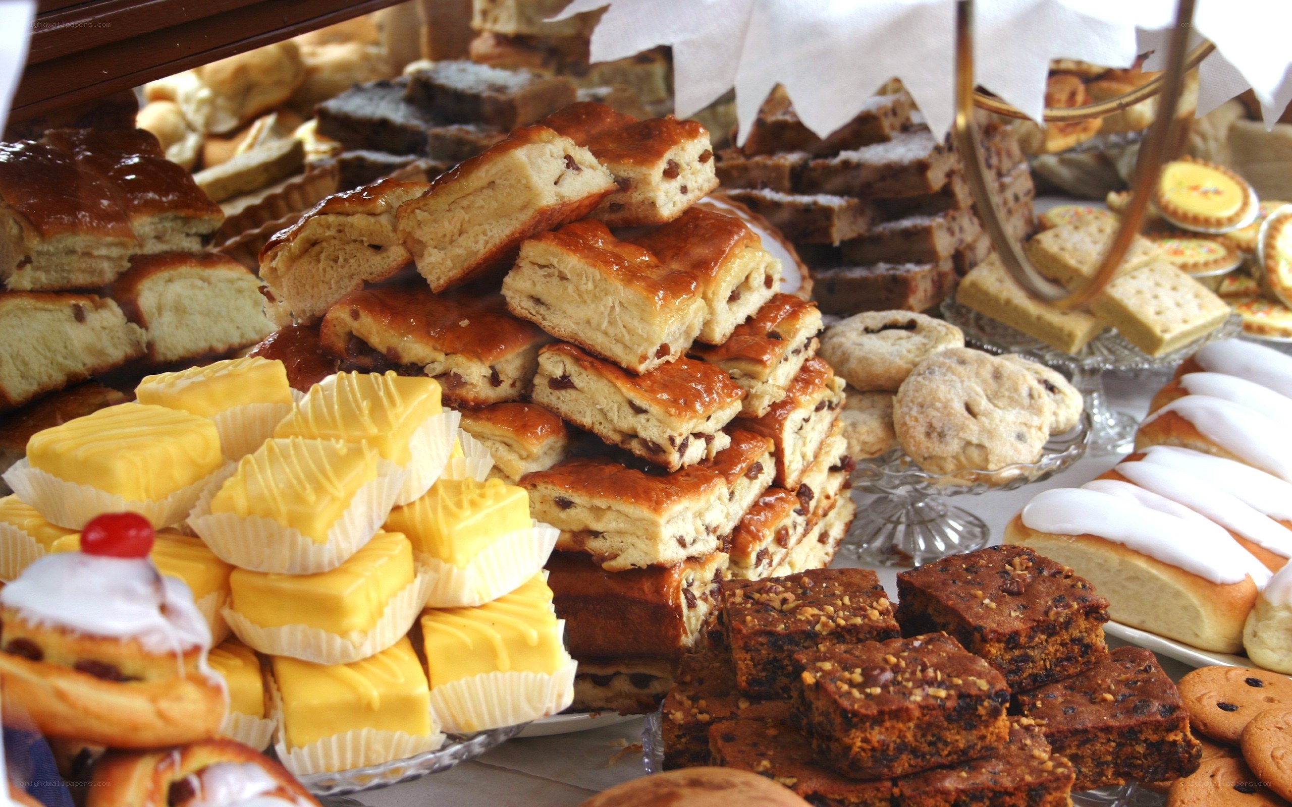 Assorted pastries on display