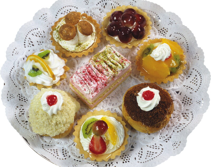 Assorted Pastries on Doily