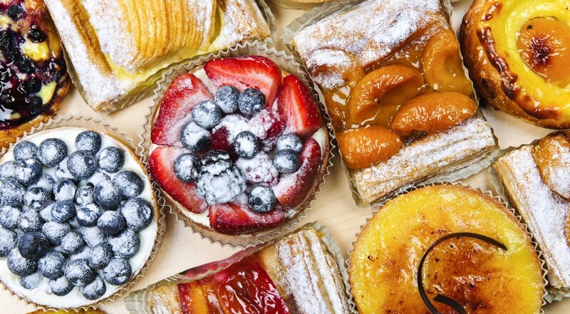 Assorted Pastries on Table — Yellow